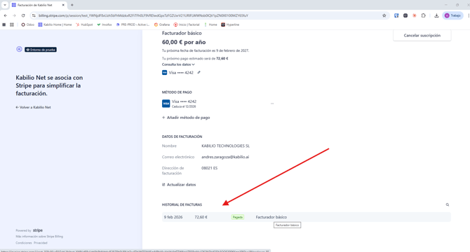 Gerstionar las suscripciones 3