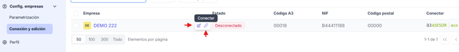conexión y edición